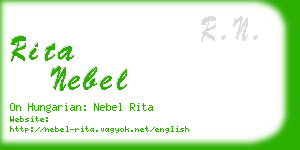 rita nebel business card